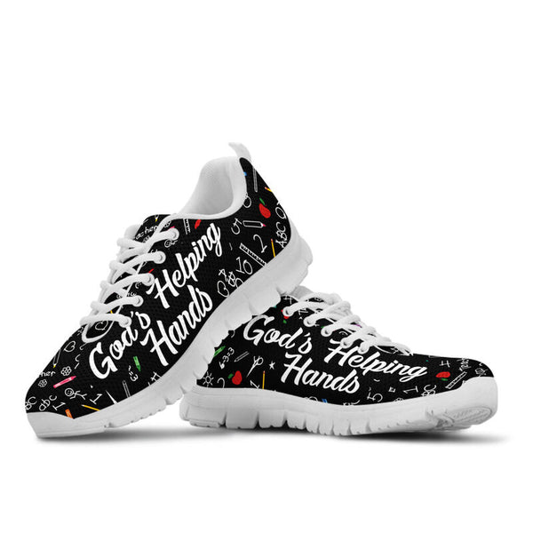 God's Helping Hands Hb Partten Sneakers, Running Shoes, Shoes For Women, Shoes For Men, Cust- Love Sneakers