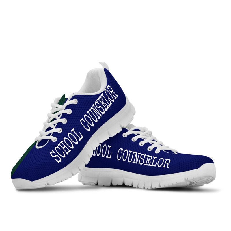 School Counselor Strong Navy Blue Dark Green Kd Sneakers, Runni- Love Sneakers