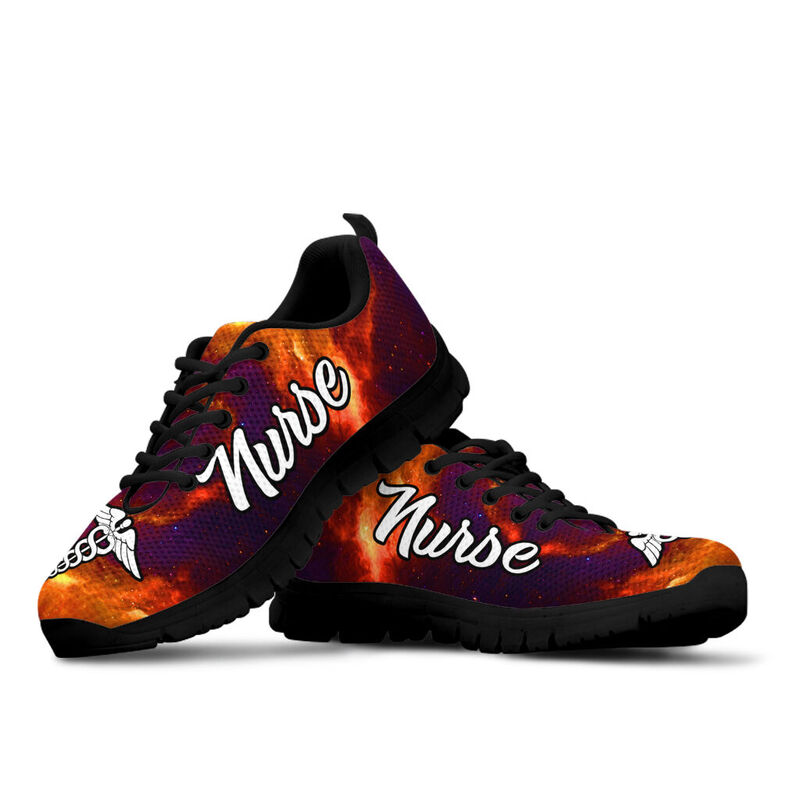 Nurse- Galaxy Orange Purple Kd Sneakers, Running Shoes, Shoes For Women, Shoes For Men, Cust- Love Sneakers