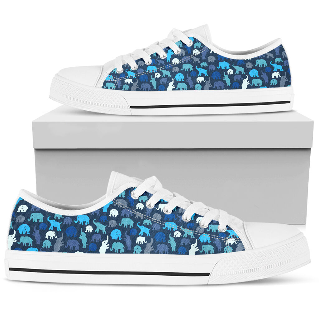 Elephant Pattern Low Top Shoes