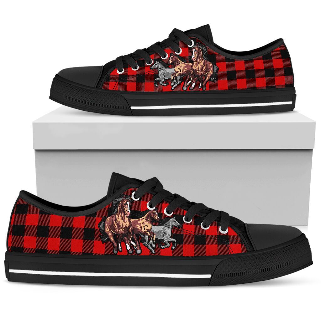 Horse Caro Red Low Top Shoes