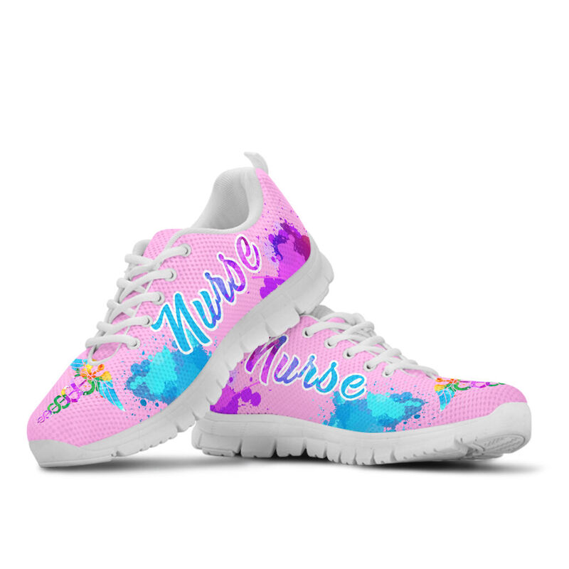 Nurse Hb Pink Sneakers, Running Shoes, Shoes For Women, Shoes For Men, Custom Shoes, L- Love Sneakers
