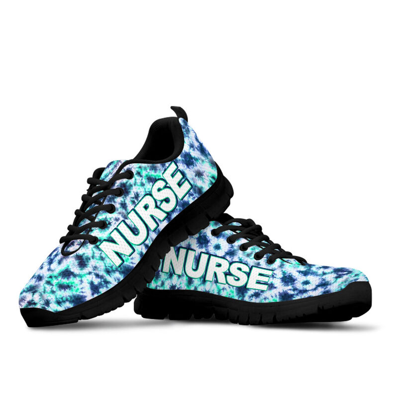 Nurse Tie Dye Pt Sneakers, Running Shoes, Shoes For Women, Shoes For Men, Custom Shoes, L- Love Sneakers