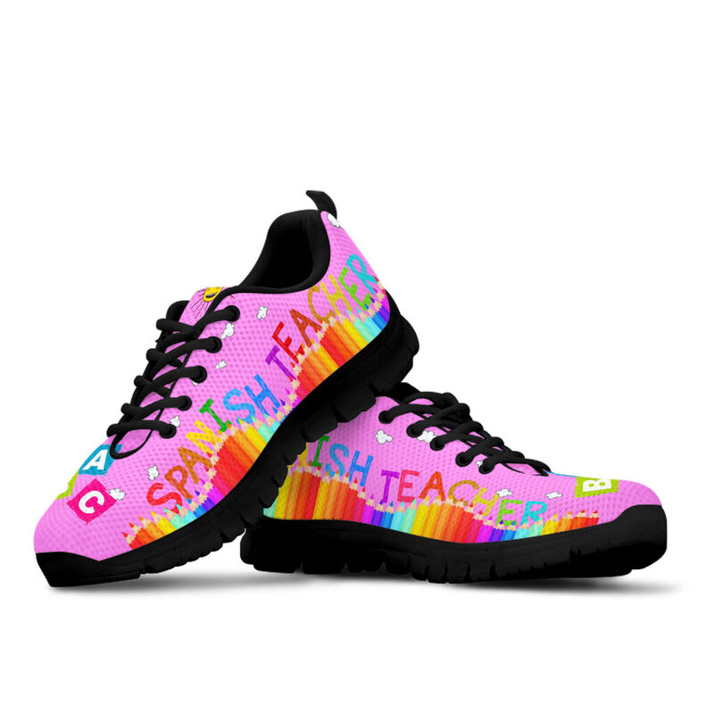 Spanish Teacher Abc- Pink Kd Sneakers, Runni- Love Sneakers