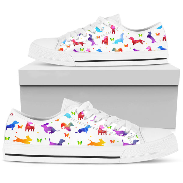 Dachshund Patern- Low Top Shoe - Love Love Top Shoes