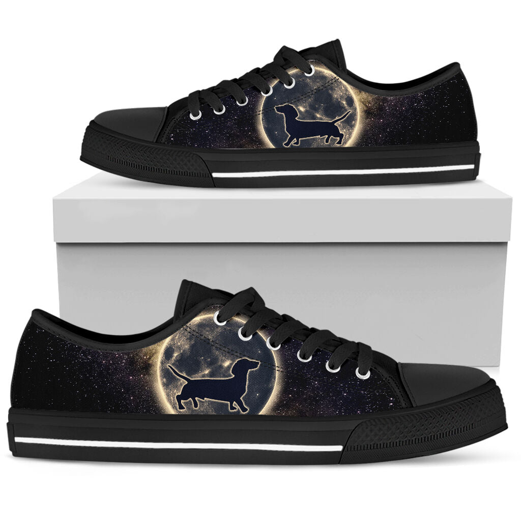 Dachshund Moon - Low Top Shoe - Love Love Top Shoes