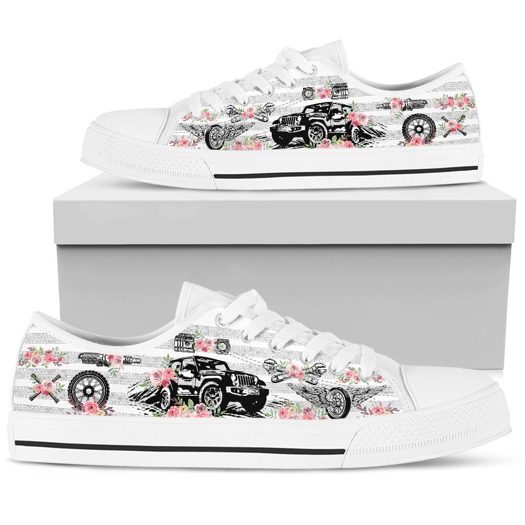 Low Top - Car - Flower Style Shoe - Love Love Top Shoes