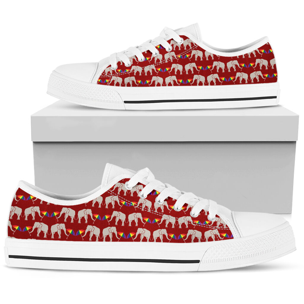 Elephant - Pattern Lgbt Low Top Shoes