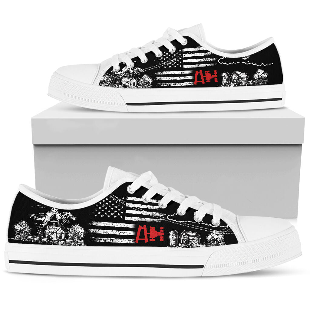 Low Top - Tractor - American Flag Shoe - Love Love Top Shoes