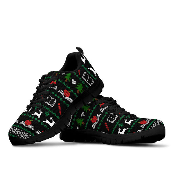 Teacher Christmas Sneakers, Running Shoes, Shoes For Women, Shoes For Men, Custom Shoes, L- Love Sneakers