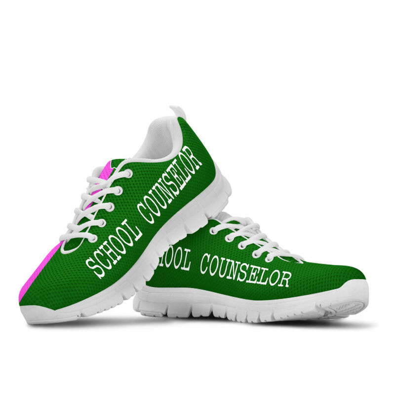 School Counselor- Pink Green Kd Sneakers, Runni- Love Sneakers
