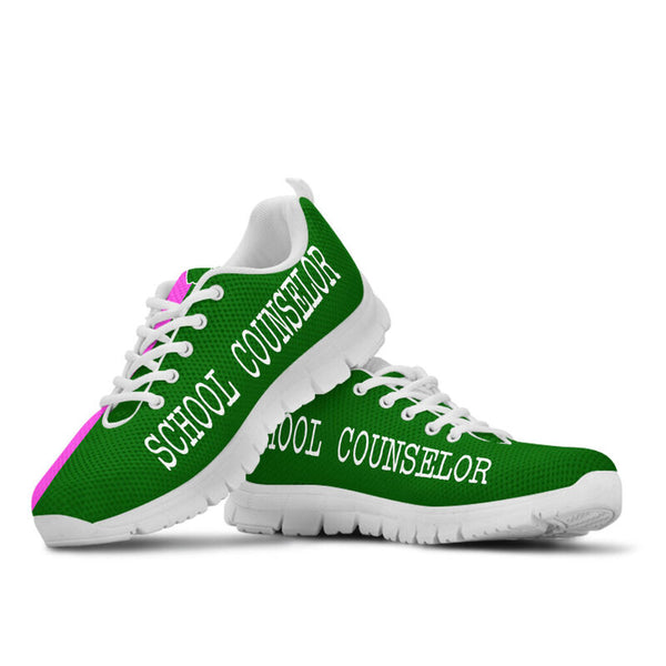 School Counselor- Pink Green Kd Sneakers, Runni- Love Sneakers