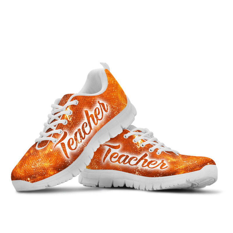 Teacher Galaxy2 Orange Kd Sneakers, Running Shoes, Shoes For Women, Shoes For Men, Custom Sh- Love Sneakers