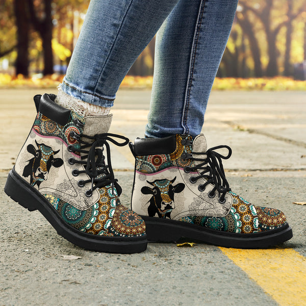 Cow - Vintage Mandala Asboot Sky - Love All Season Boots