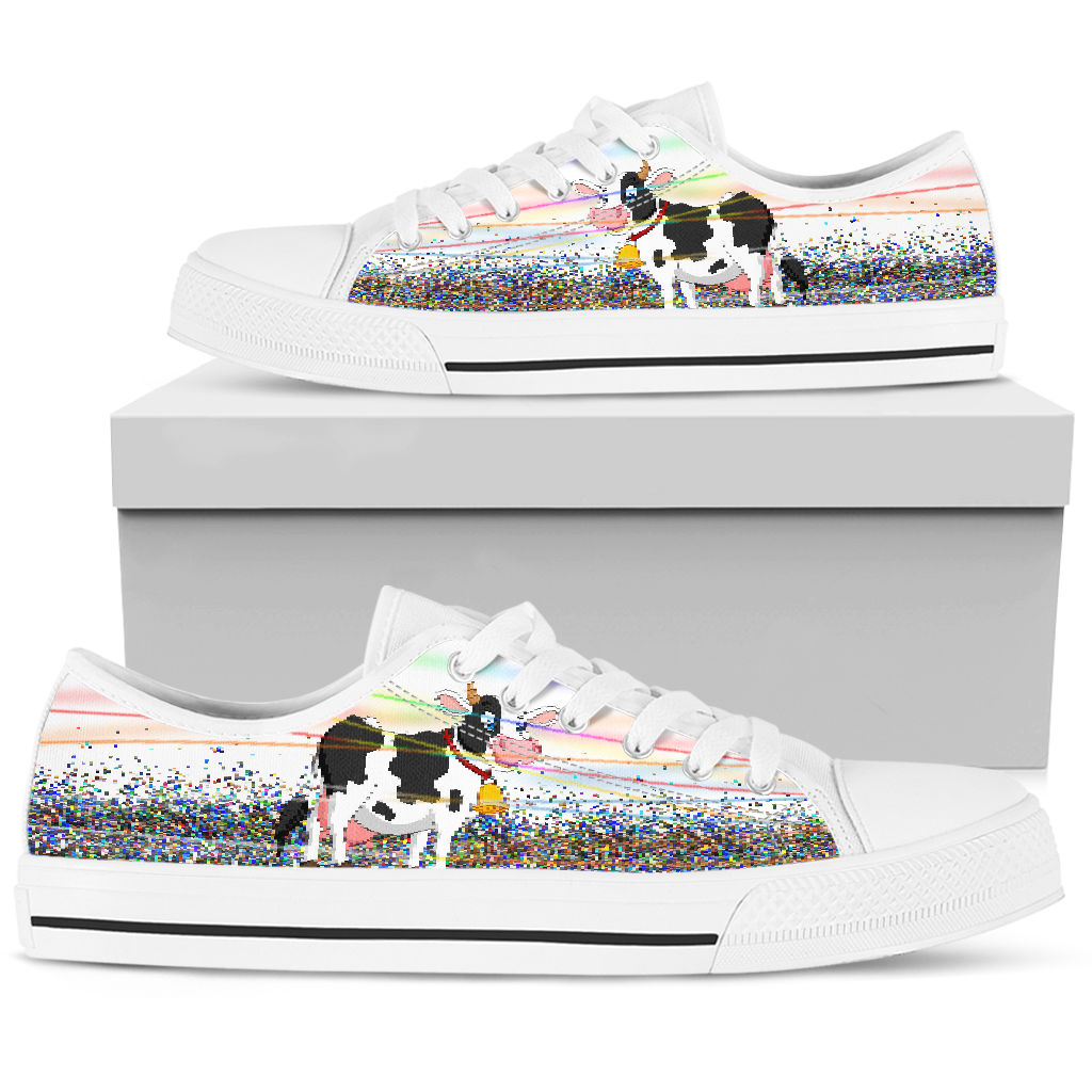 Cow Glitter - Low Top Shoe - Love Love Top Shoes