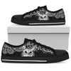 Cat Paisley Black White Low Top  Black Shoes