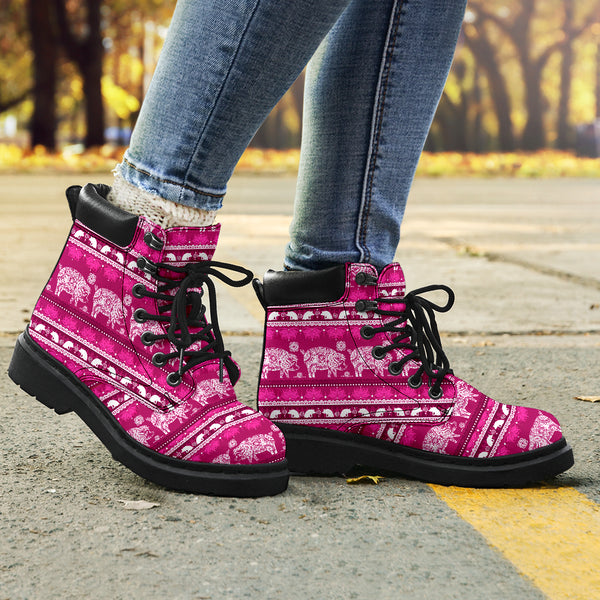 Pig Seamless Pattern Boots - Love All Season Boots