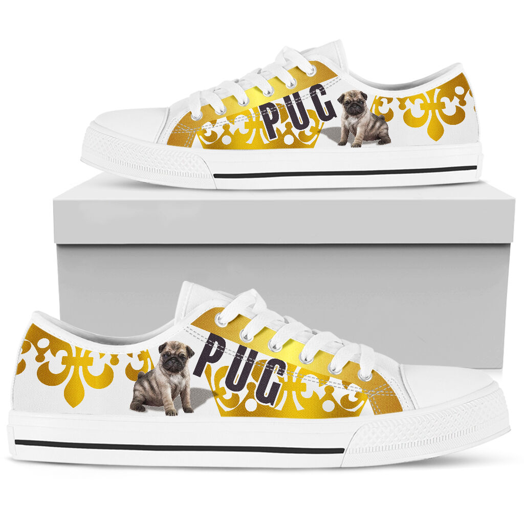 Pug Crown - Low Top Shoe - Love Love Top Shoes