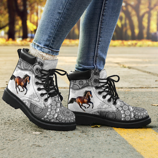 Horse - Vintage Mandala Asboot Sky Grey Kd - Love All Season Boots