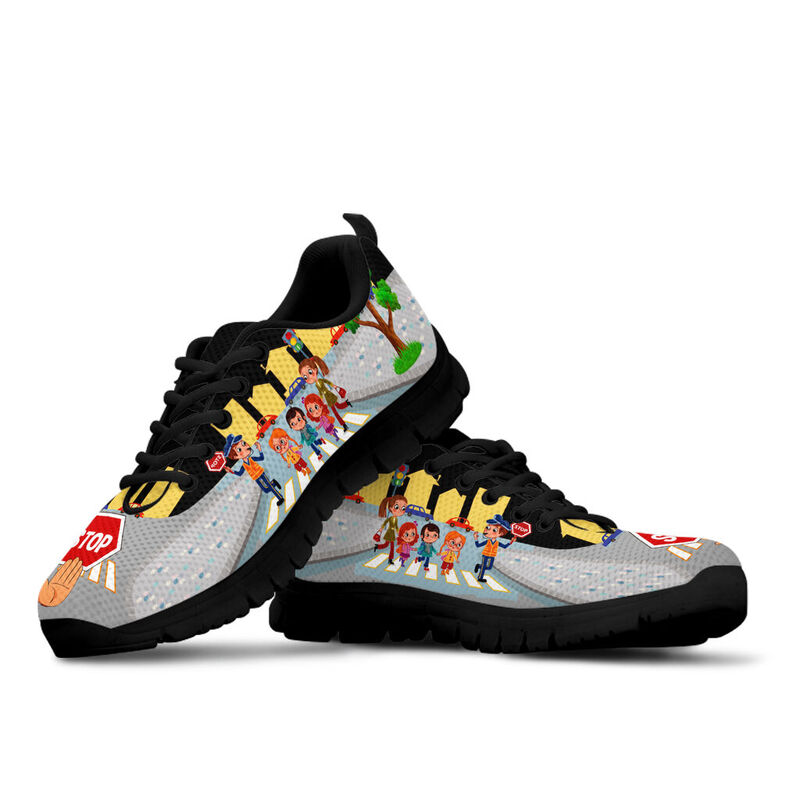 Crossing Guards Black Sneakers, Running - Love Sneakers