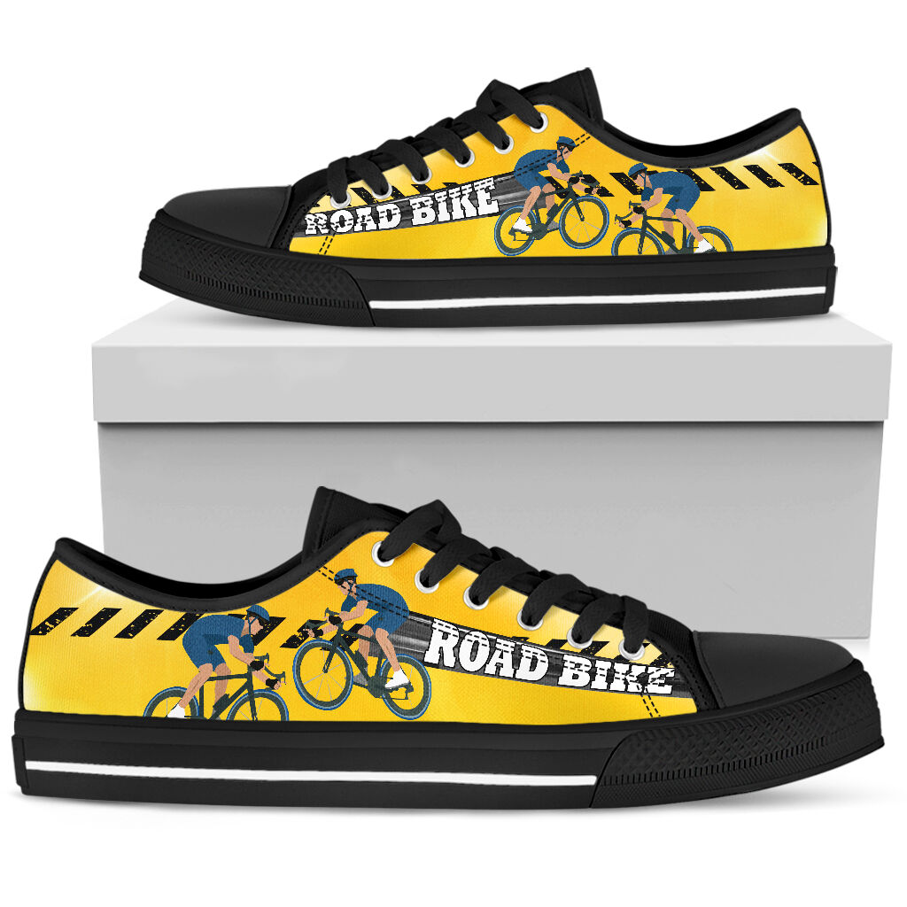 Road Bike Yellow- Low Top Shoe - Love Love Top Shoes