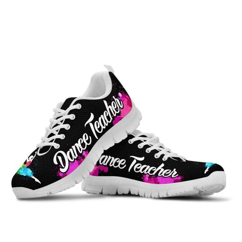 Dance Teacher Art Pink Black Kd Sneakers, Runni- Love Sneakers