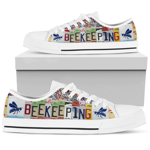 Beekeeping License Plates Low Top Shoes