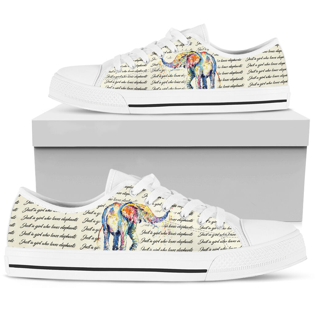 Just A Girl Who Loves Elephants Low Top Shoes