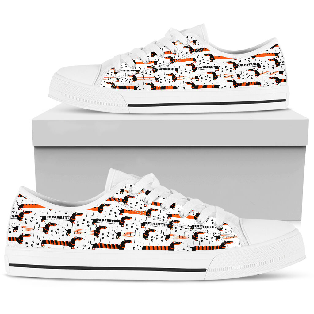 Dachshund Music Low Top Shoe - Love Love Top Shoes