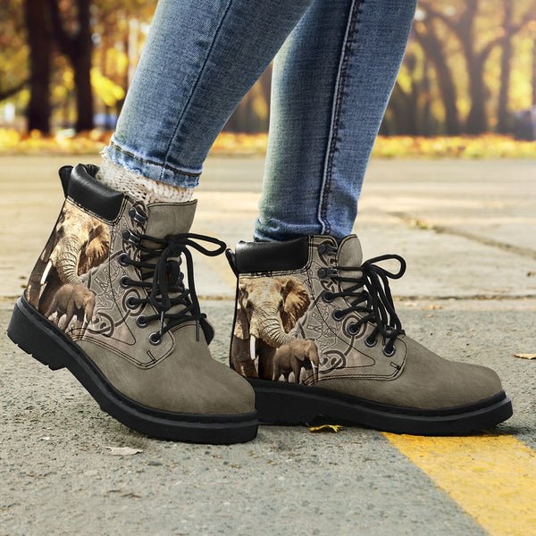 Elephant Celtic Knot Asboots - Love All Season Boots