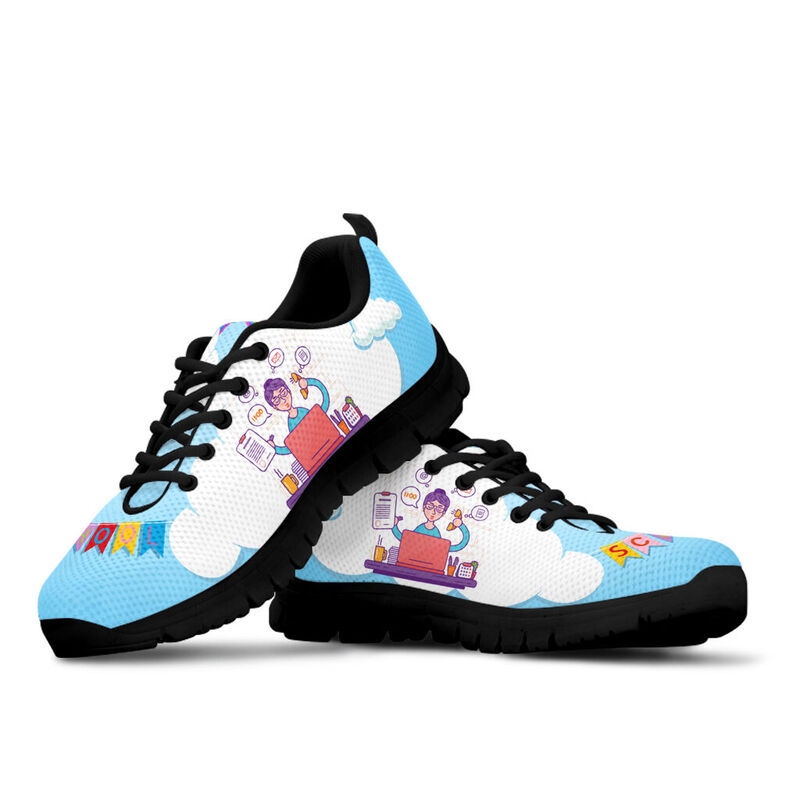 Secretary School Pencil Shoes Sneakers, Runni- Love Sneakers