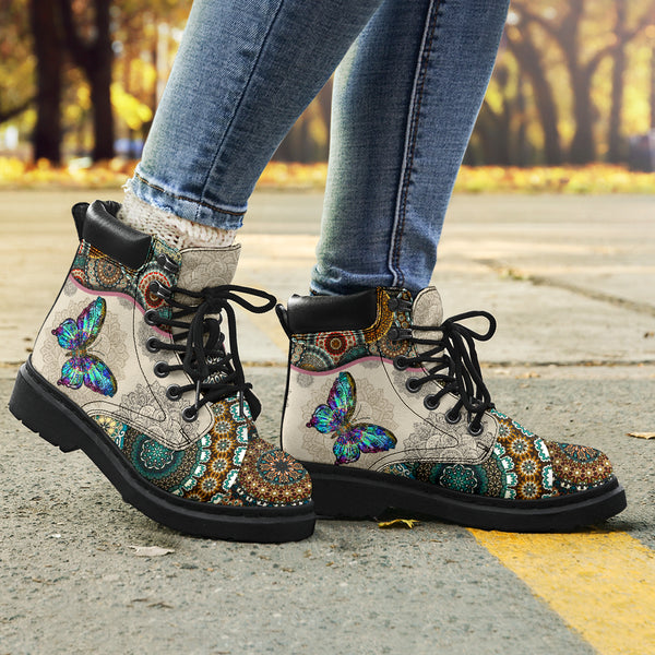 Butterfly - Vintage Mandala Asboot Sky 2 - Love All Season Boots