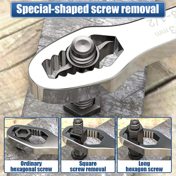 8-22Mm Universal Torx Wrench Board Adjustable Double-Head Torx Spanner Self-Tightening Glasses Wrench Multi-Purpose Hand Tools