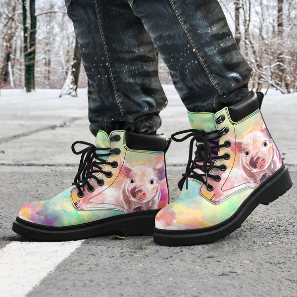 Pig Sky Watercolor Asboot - Love All Season Boots