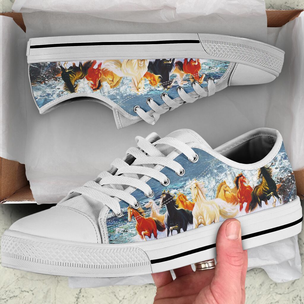 Horse 3d Painting Low Top Shoes