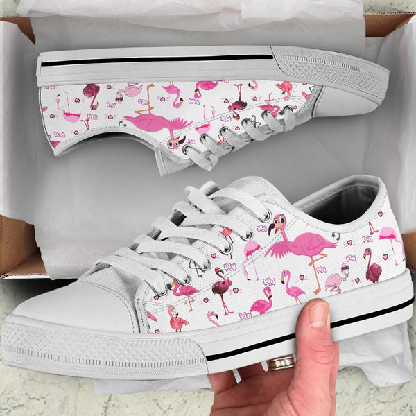 Flamingo White - Low Top Shoe - Love Love Top Shoes