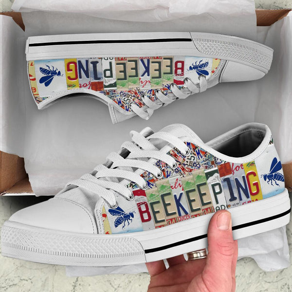 Beekeeping License Plates Low Top Shoes