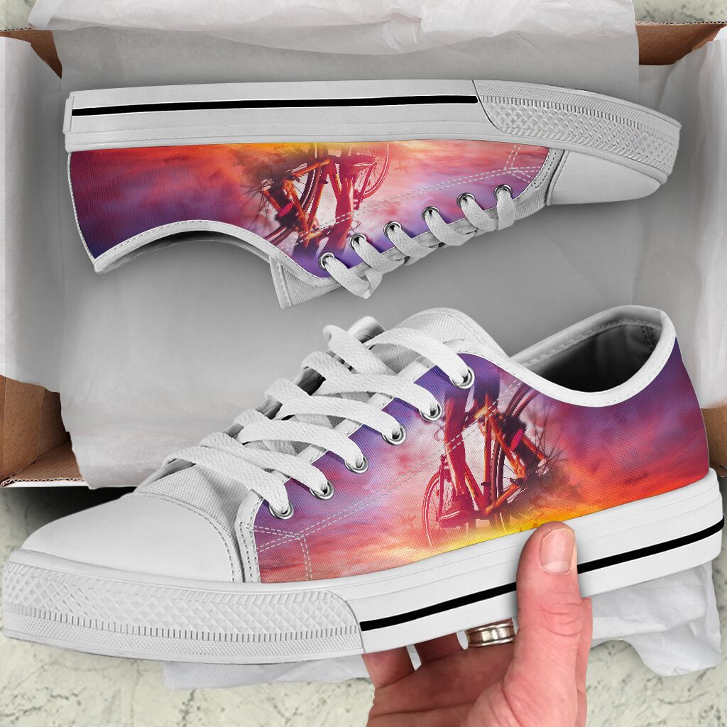 Cycling Intense Sunset - Low Top Shoe - Love Love Top Shoes