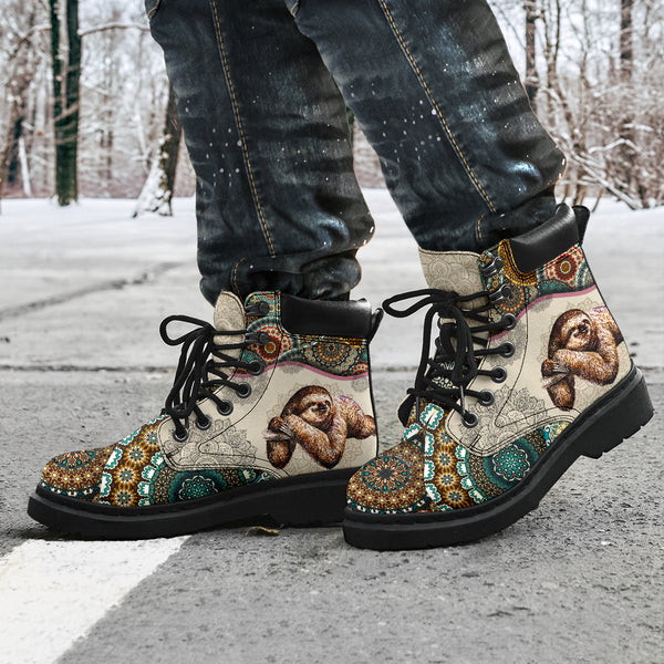 Sloth - Vintage Mandala Asboot Sky- Love All Season Boots