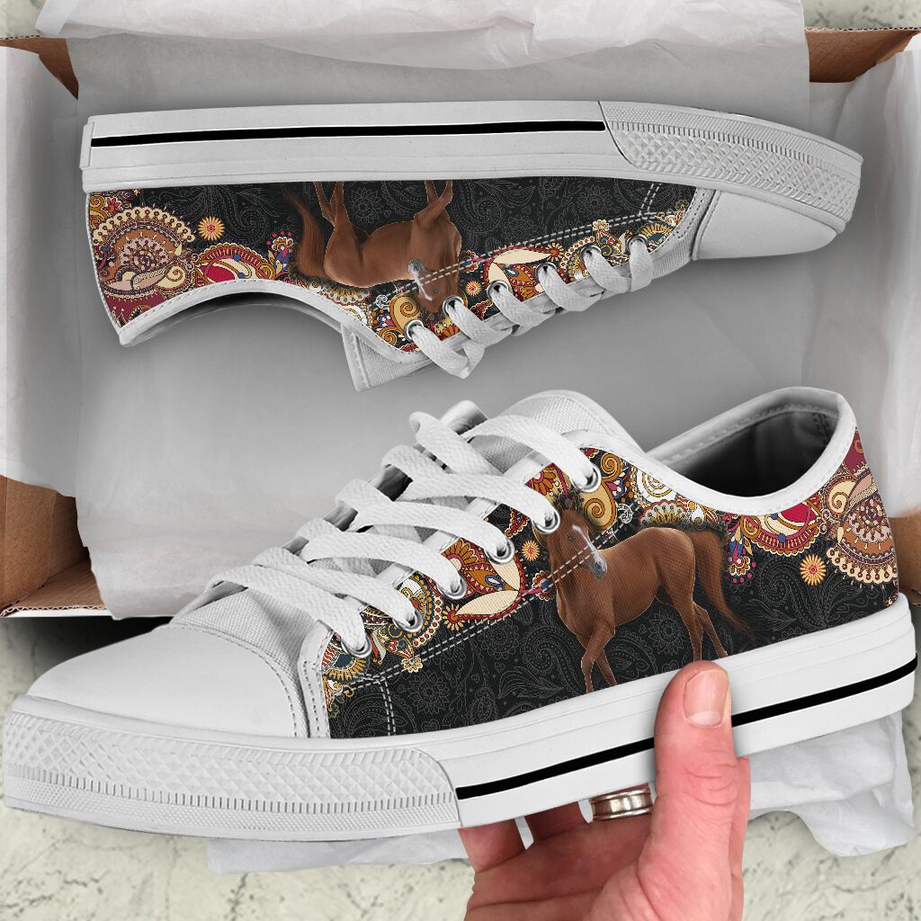 Horse Paisley Color Low Top  Shoes