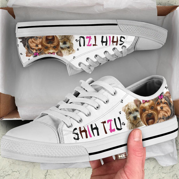 Shih Tzu Cartoon - Low Top Shoe - Love Low Top Shoes