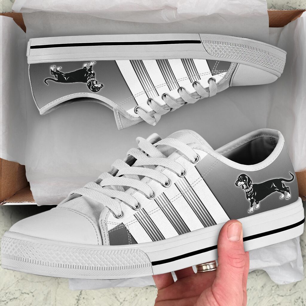 Dachshund 4 Stripes - Low Top Shoe - Love Love Top Shoes