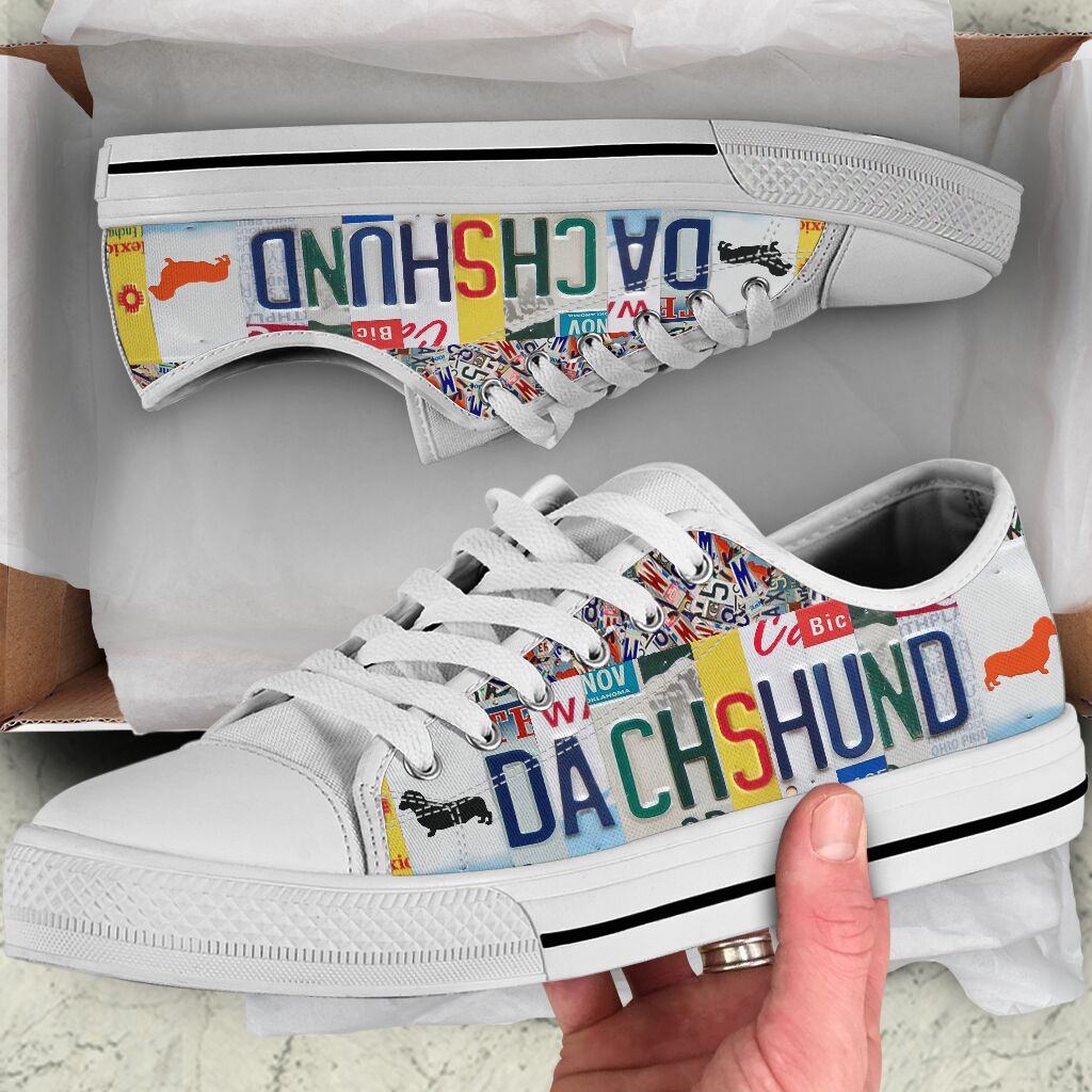 Dachshund Low Top Shoes - Love Low Top Shoes