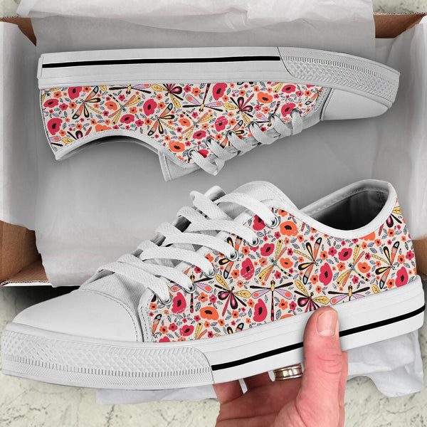 Dragonfly Seamless Patterns Low Top Shoes