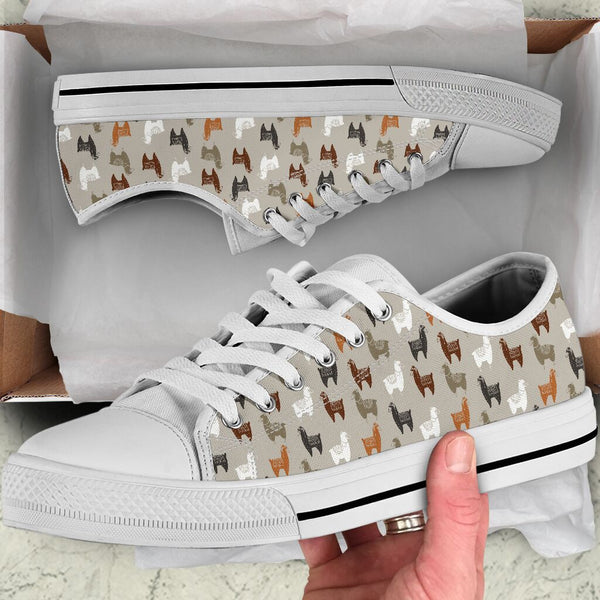 Alpacas Pattern Low Top Shoes