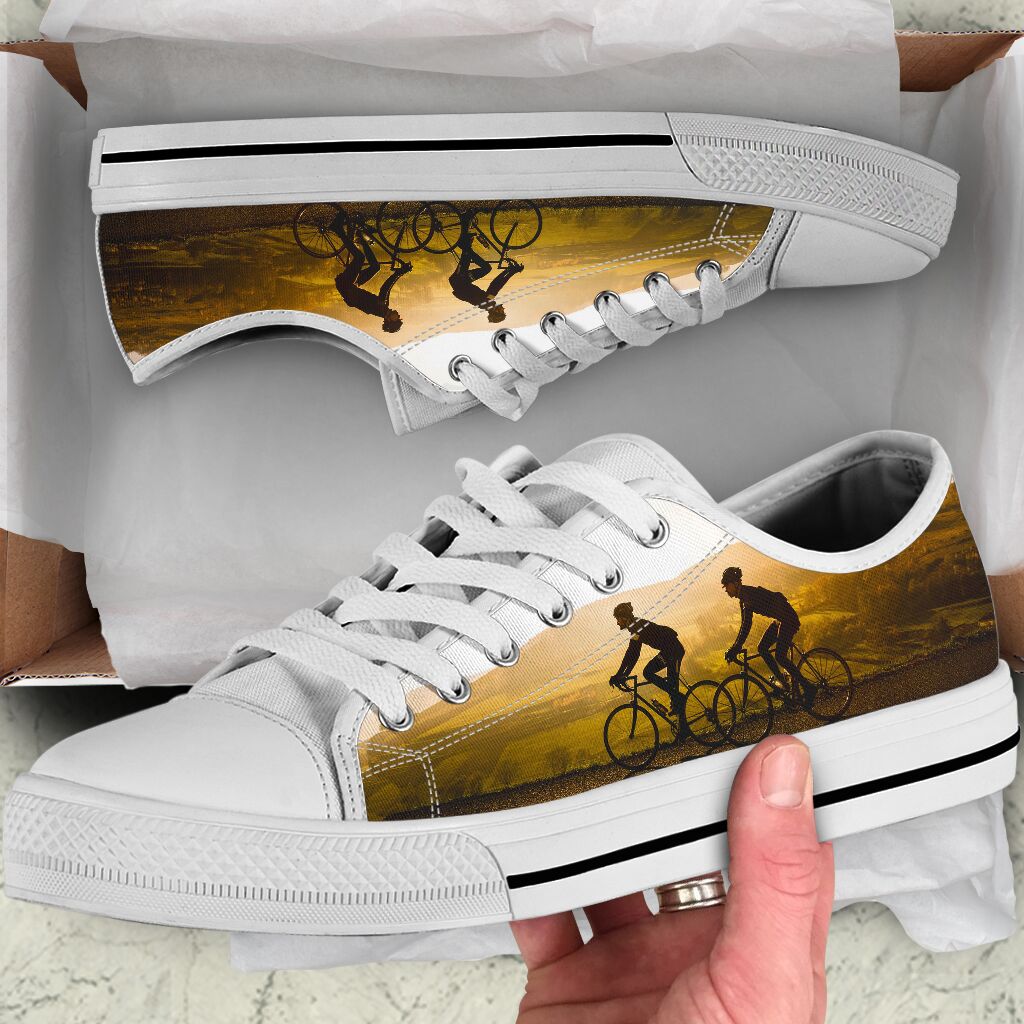Cycling Together - Low Top Shoe - Love Love Top Shoes