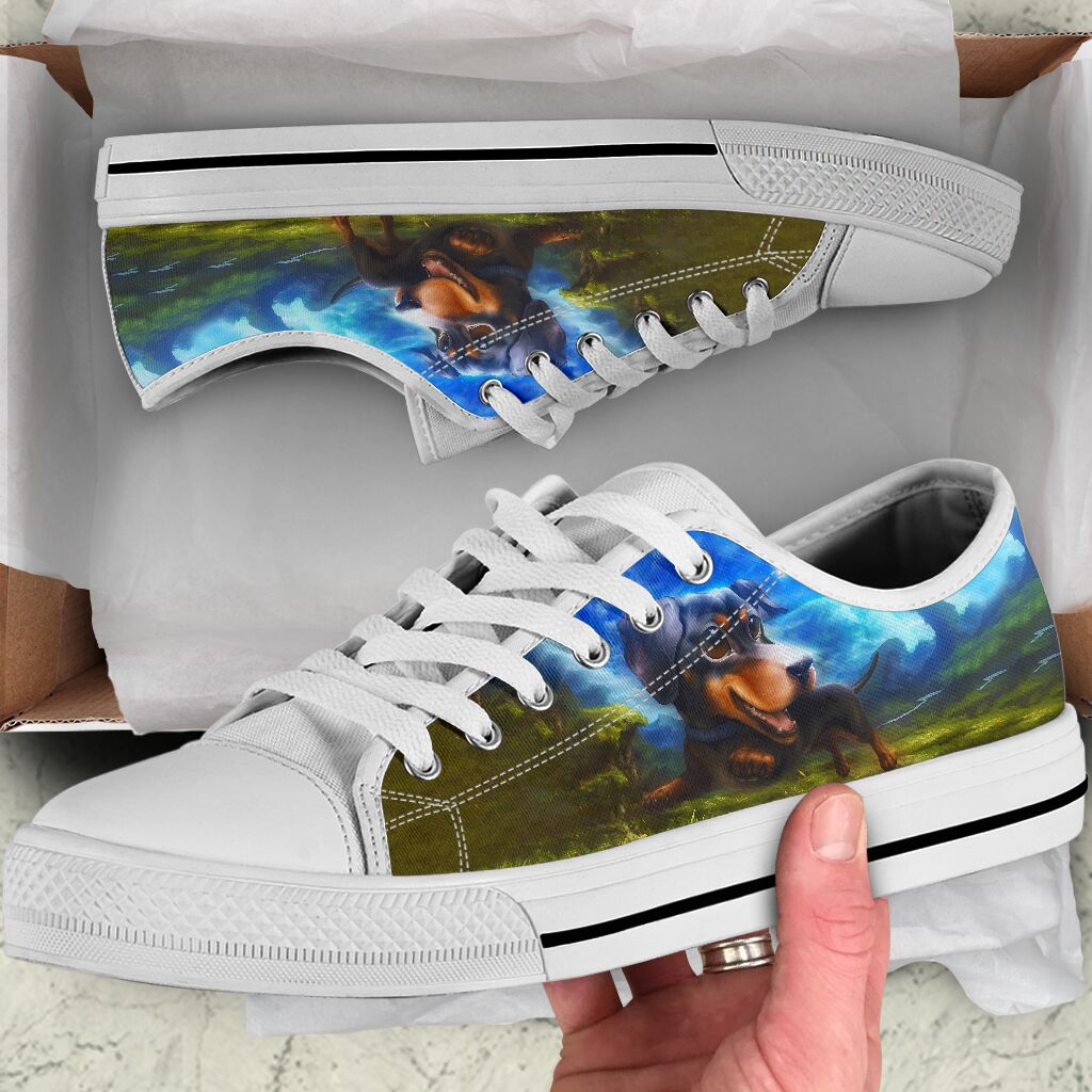 Dachshund Hangout - Low Top Shoe - Love Love Top Shoes