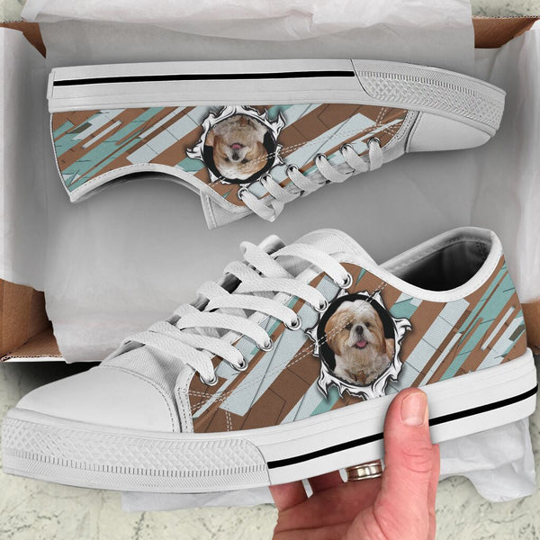 Shih Tzu Hole - Low Top Shoe - Love Low Top Shoes