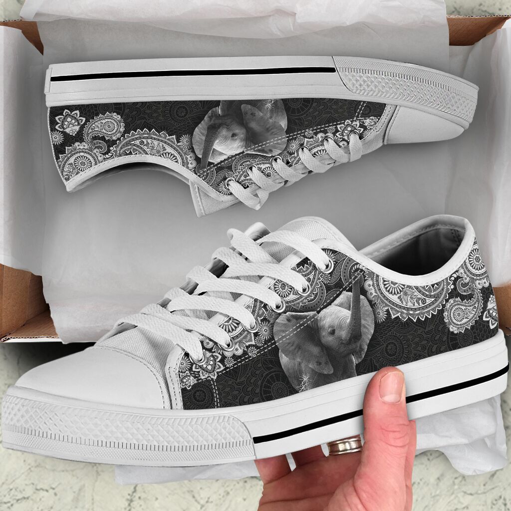 Elephant - Pattern - Lowtop Shoe - Love Love Top Shoes
