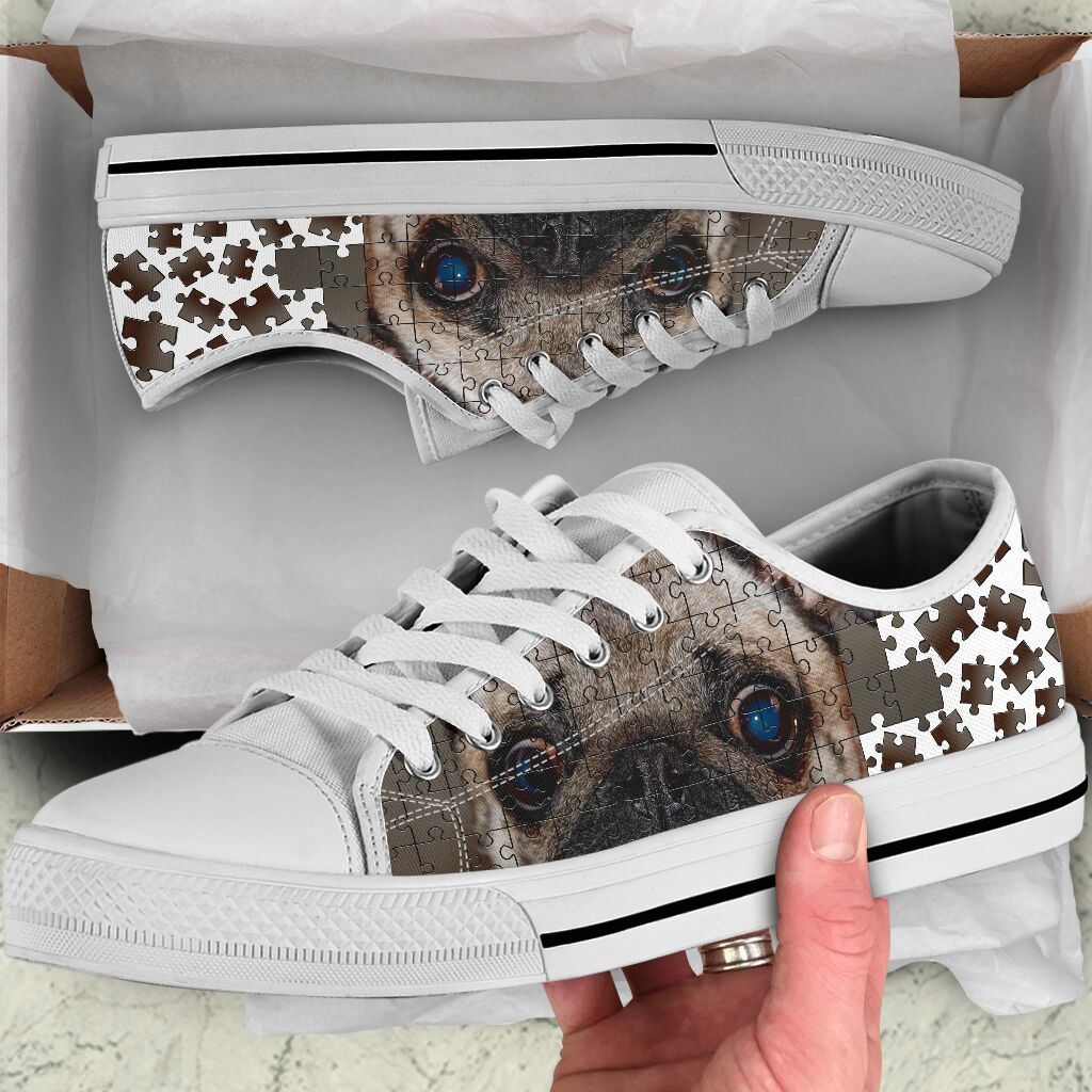Pug Eyes Puzzles - Low Top Shoe - Love Love Top Shoes